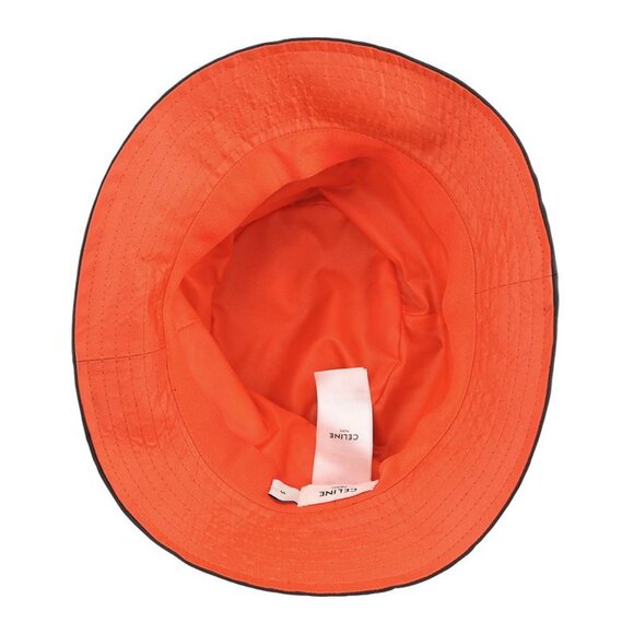 Celine Hat Quilted Logo Nylon S Hat Black Black Orange